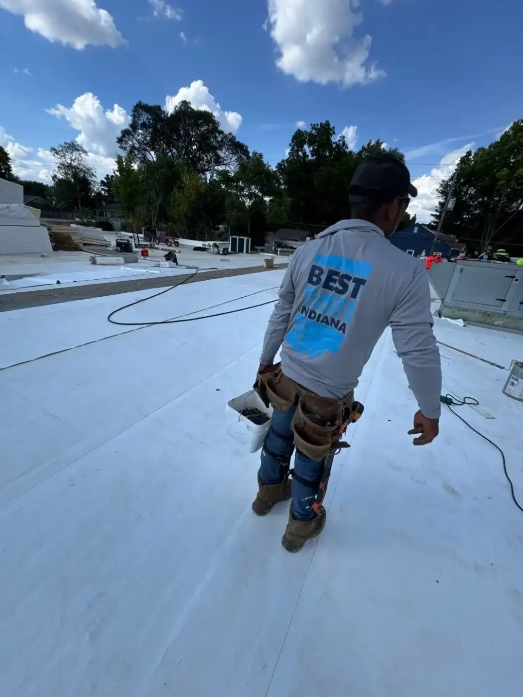 Commercial roofing by Warsaw Commercial Roofing near Yorktown, IN